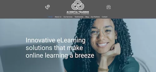 AI Digital Training website design by The Tech Handyman